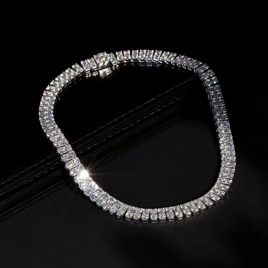 Premium Quality VVS Moissanite Brilliant Cut Chain Hip Hop Multi-Length S925 Sterling Silver Iced Nacklace