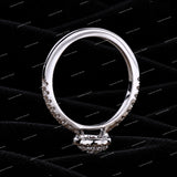 Luxury Pear Cut VVS Moissanite Diamond Halo Engagement Ring