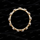 Floating Bubble Moissanite Diamond Wedding Band Round Diamond Band