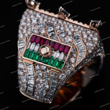 Personalized Letter Ring  S925 Silver VVS Moissanite Diamond Hip Hop Men's Ring