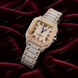 Luxury Full Iced Yellow Gold Tone Moissanite Diamond Watch Personalized Hip Hop Design