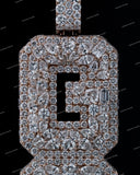 Custom Letter Name Pendant 925 Sterling Silver Gold Plated Moissanite Diamond Pendant