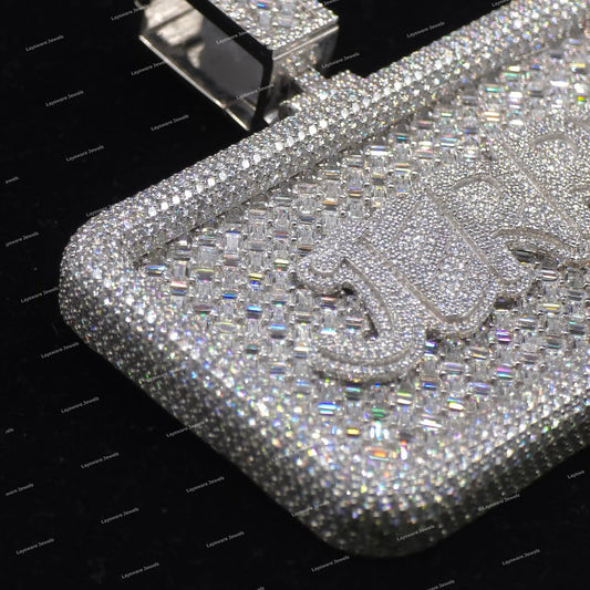 Iced Out Custom Letter Moissanite Diamond Pendant S925 Silver Luxury Hip Hop Statement Fashion Charm Pendant For Rapper Jewelry