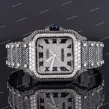 Luxury VVS Moissanite Diamond Black & Full White Iced Out Automatic Watch