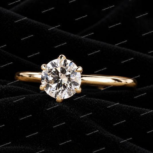 Luxury 925 Sliver VVS Moissanite Diamond Solitaire Perfect Engagement Ring