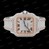 Personalized Luxury Full Iced VVS Moissanite Diamond Watch Premium Custom Look