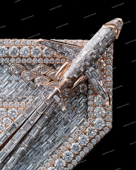 Iced Letter Z Pendant Jet Design Baguette Cut VVS Moissanite Diamond Pendant