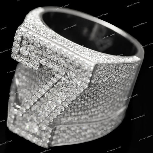 Luxury Custom VVS Moissanite Diamond Championship Ring Iced Out 925 Sliver Style Bling Hip Hop Jewelry for Men