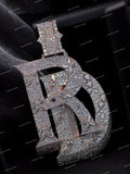 Custom VVS Moissanite Hip Hop Initial Letter Name Pendant 925 Silver Jewelry