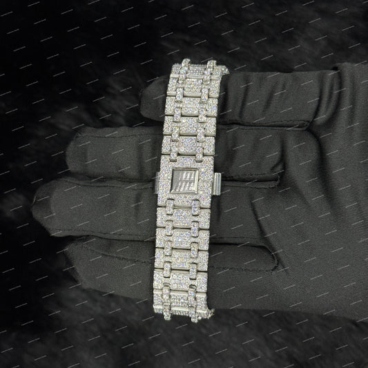 41MM Black Arabic Number Moissanite Diamond Luxury Hip Hop Watch