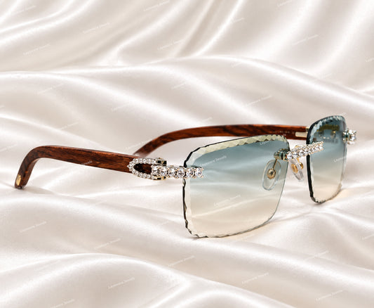 Premium VVS Moissanite Diamond Luxury Glasses Hip Hop Luxury Statement Sunglasses Party Wear