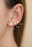Personalized 925 Sterling Silver Moissanite Diamond Stud Earrings VVS Clarity Round Cut 4 Prong Setting Jewelry