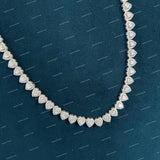 Luxury Hip Hop Jewelry Men Heart Shape Cuban Necklace Sterling Silver 925 VVS Moissanite Diamond Chain