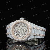 Luxury Moissanite Diamond Spiderweb Design Dial Diamond Set Iced Out Watch