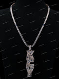Hip Hop VVS Moissanite Brilliant Cut Iced 925 Sliver Custom 3D Letter Name Claw Setting Pendant