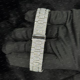41MM Fully White Tone Iced Out VVS Moissanite Diamond Hip Hop Watch for Men