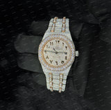 Luxury Rose Gold With Arabic Numerals Moissanite Diamond Watch Custom Fashion Style