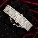 Custom Snow White Blue Arabic Numerals VVS Moissanite Diamond Watch Full Iced Luxury Fashion Style