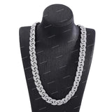 Hot Selling 925 Silver Brilliant Cut VVS Moissanite Diamond Hip Hop Cuban Link Chain Necklace