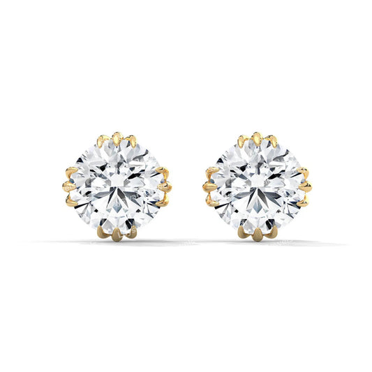 S925 Sterling Silver Moissanite Women's Stud Earrings Light Luxury Fashion Earrings