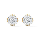 S925 Sterling Silver Moissanite Women's Stud Earrings Light Luxury Fashion Earrings