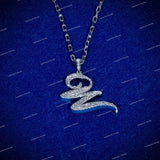 Luxury Custom Initial Letter Pendant VVS Moissanite 925 Sterling Silver Iced Out Hip Hop Unisex Necklace Jewelry