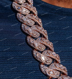 Luxury VVS Moissanite Diamond Statement Necklace Pear Cut Cuban Link Chain