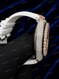 Snow White Iced Moissanite Watch With Rubber Strap Custom Premium Luxury Hip Hop Fashion