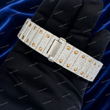 Hip Hop Custom Moissanite Diamond Watch Red Roman Dial Full Iced Premium Luxury Style