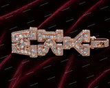 Premium Personalized Initial Letter Pendant VVS Moissanite Diamond 925 Sterling Silver Rose Gold Plated Hip Hop Pendant