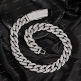 Fashion Moissanite 10mm Baguette Cut Claw Setting Trendy 925 Silver Statement Hip Hop Necklace