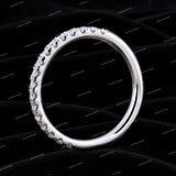 Premium Luxurious Round Moissanite Diamond Band Half Eternity Wedding Band