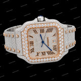 Personalized Luxury Full Iced VVS Moissanite Diamond Watch Premium Custom Look