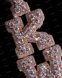 Luxury VVS Moissanite Diamond S925 Sliver Iced Out 3D Pendant Custom Pass Diamond Tester Name Letter Pendant