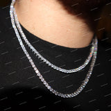 Premium Iced Out VVS Moissanite Dimaond 925 Sterling Silver Tennis Chain For Unisex