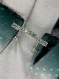 Iced Out Moissanite Diamond Prong-Set Rimless Shades in Teal Sunglasses
