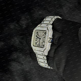Premium VVS Moissanite Diamond Skeleton Dial Watch In Unique Style Fully Iced Out Watch