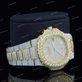 Classic Two Tone VVS Moissanite Diamond Iced Out Watch