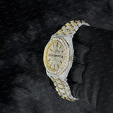 Top Selling Moissanite Diamond Analog Watch Mens Statement Timepiece