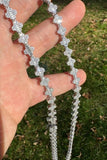 High Quality Custom Hip Hop Jewelry S925 Silver Four Leaf Clover 925 Sliver VVS Moissanite DiamondNecklace