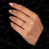 Custom Three Stone Round Cut VVS Moissanite Diamond Engagement Ring