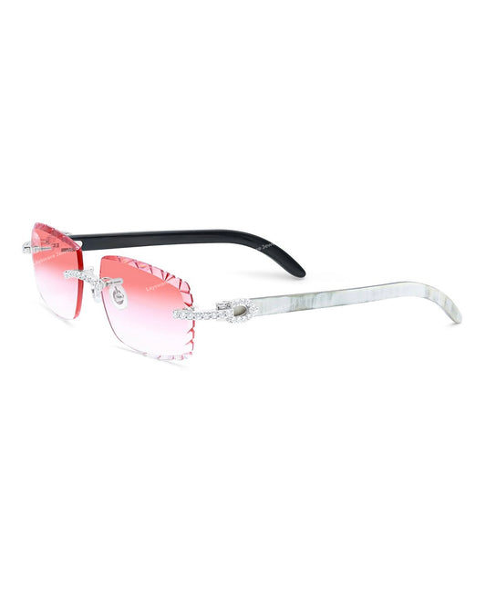 Luxury VVS Moissanite Diamond Iced-Out Rimless Gradient Sunglasses