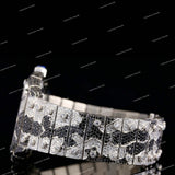 Fully Iced Out Stainless Steel VVS Moissanite Diamond Bust Down Snake Skin Design Watch