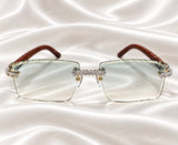 Premium VVS Moissanite Diamond Luxury Glasses Hip Hop Luxury Statement Sunglasses Party Wear