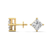 Princess Cut Moissanite Diamond Stud Earring in S925 Silver