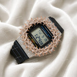 Iced Moissanite Diamond Watch With Durable Black Rubber Strap Bold Luxury Style For Men