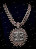 Custom Iced Out 925 Sterling Silver VVS Moissanite Diamond Big Round 3D Baguette Hip Hop Pendant