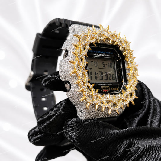 Premium Full Iced Out Hip Hop Style Watch With Moissanite Diamond Rubber Strap For Men