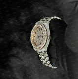 Premium Full Iced Rose Gold Tone Moissanite Diamond Watch Luxury Street Style