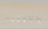 Personalized 925 Sterling Silver Moissanite Diamond Stud Earrings VVS Clarity Round Cut 4 Prong Setting Jewelry